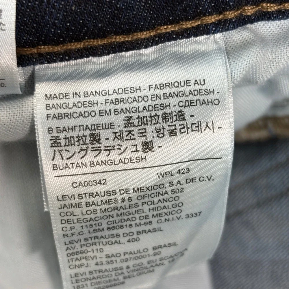 Levi's 511 Slim Fit Jeans Mens 36x34 Dark Wash‎ Denim Stretch Blue Pants